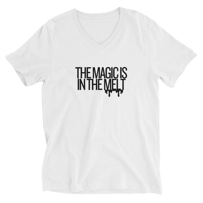 The magic is in the melt Unisex Short Sleeve V-Neck T-Shirt